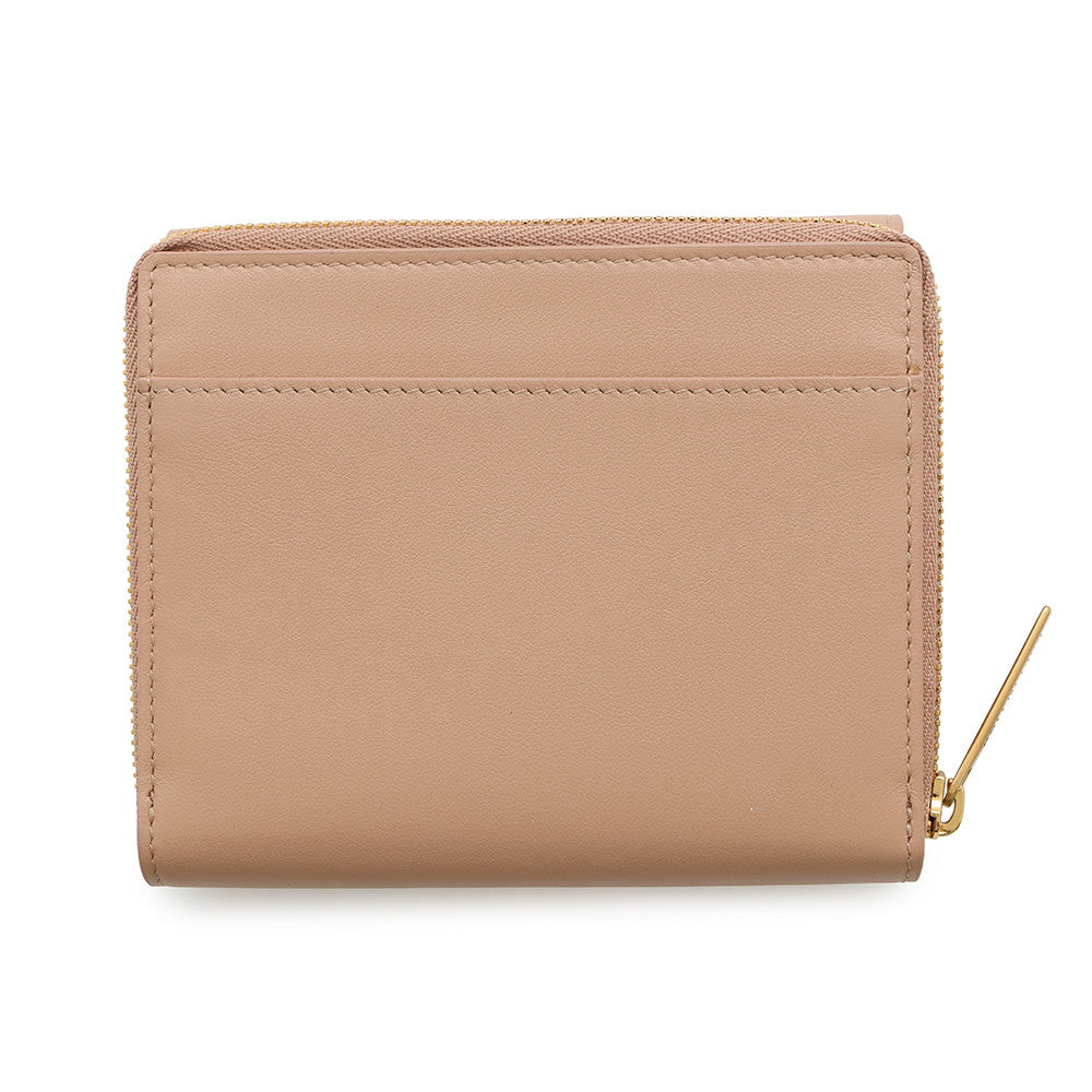 BALENCIAGA Envelope Compact Wallet Beige753762 Smooth Calf Leather