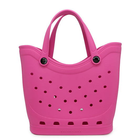 BALENCIAGA Crocs Bag Pink702266 Rubber Size Large