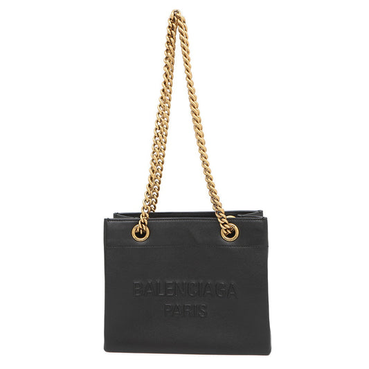 BALENCIAGA ChainHandbag Black760012 Leather Size Small