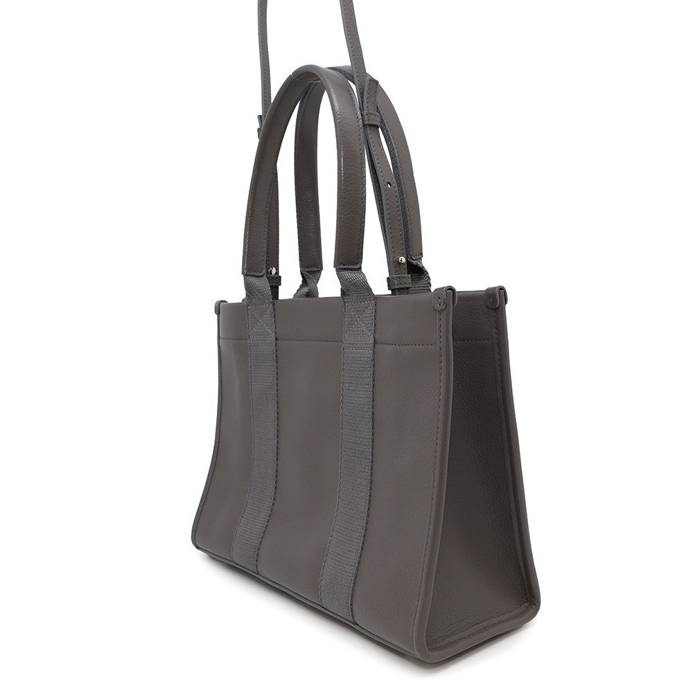 BALENCIAGA Hardware 2way Tote Gray671402 Leather Size Small