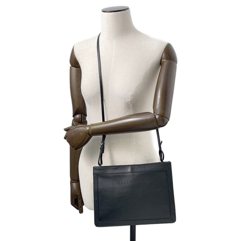 BALENCIAGA NavyPochette Shoulder Bag Black339937 Leather