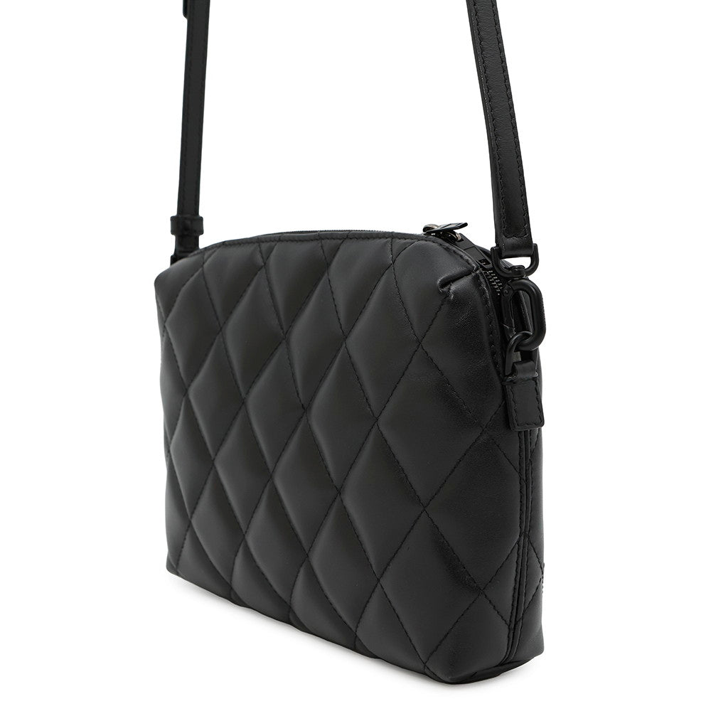 BALENCIAGA B logo camera bag Black600325 Leather