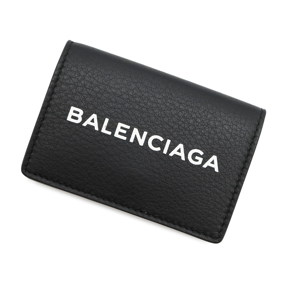 BALENCIAGA Everyday Tri-fold Wallet Black505055 Leather