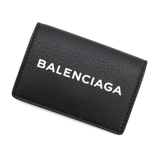 BALENCIAGA Everyday Tri-fold Wallet Black505055 Leather