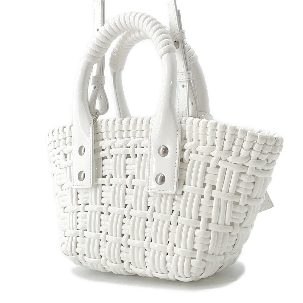 BALENCIAGA bistro White678028 Patent Leather Size XXS