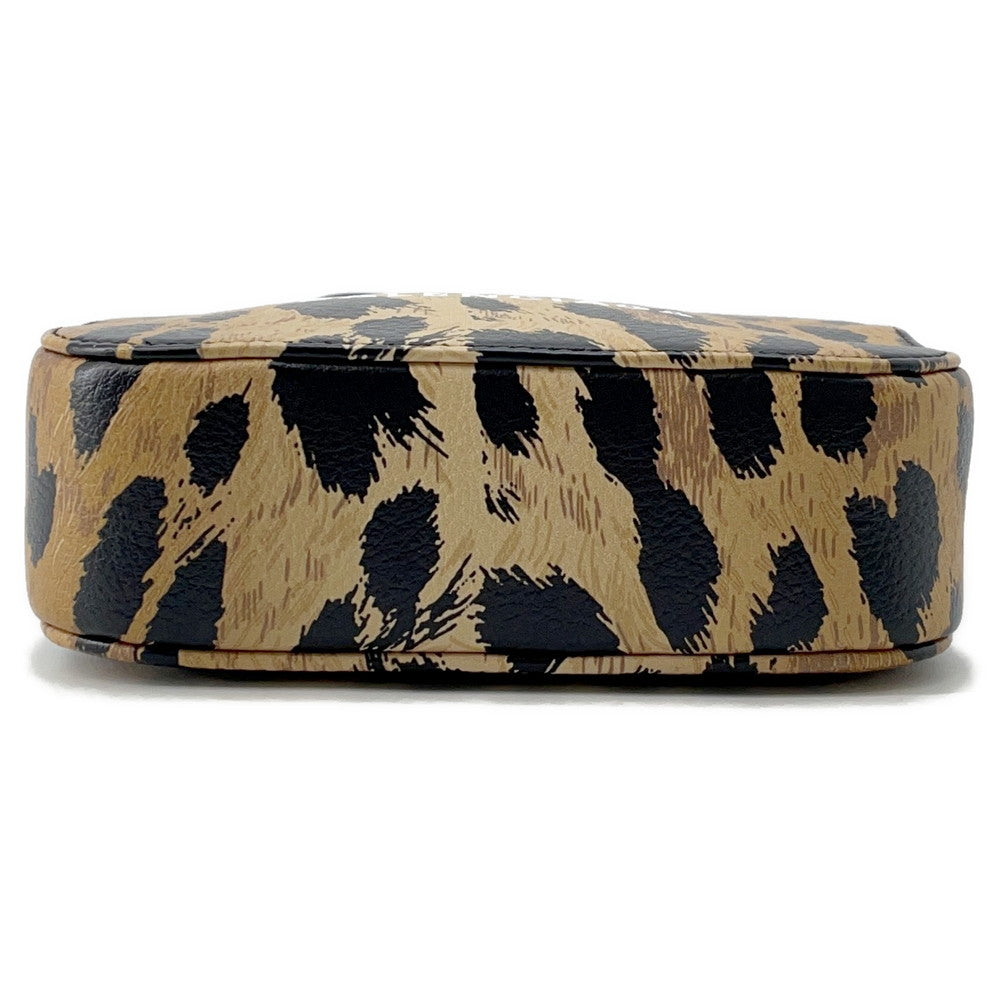 BALENCIAGA Everyday Camera Bag Leopard Pattern Beige/Black552372 Leather Size XS