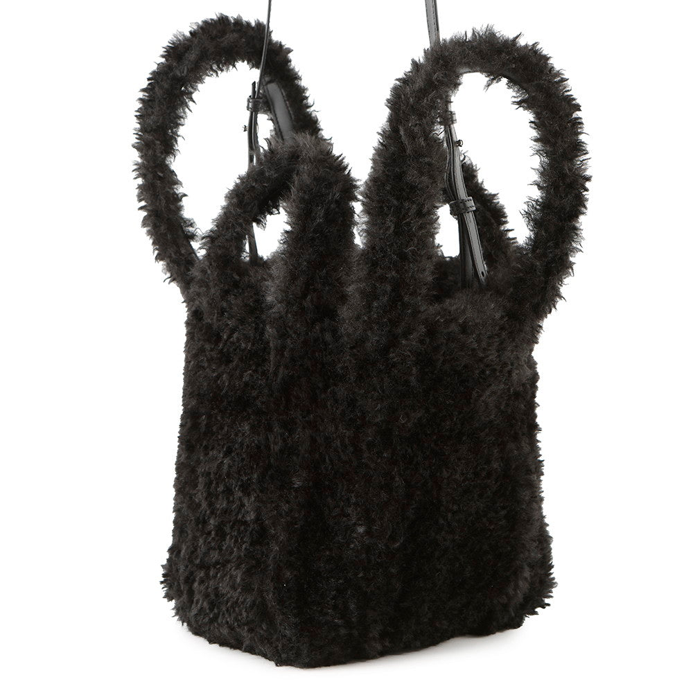 BALENCIAGA Everyday North South Tote Bag Black672793 Boa Leather Size XS