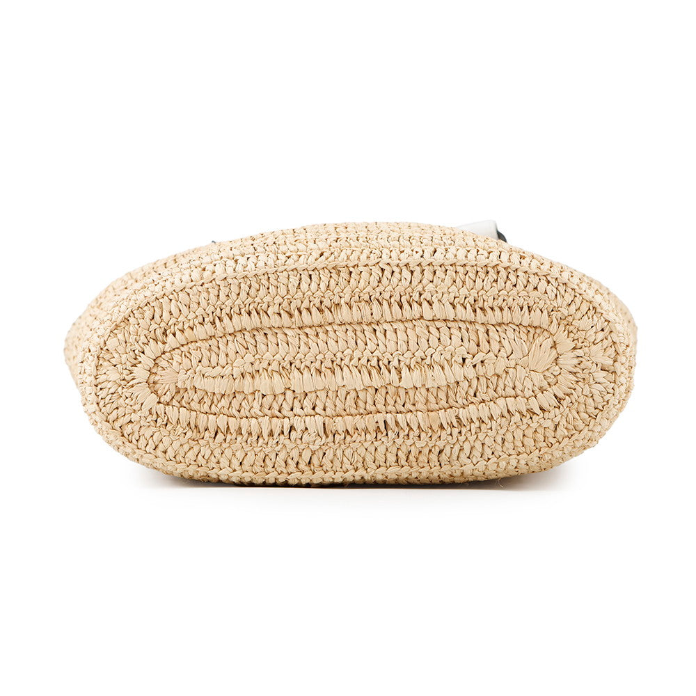 BALENCIAGA City basket bag Beige/White828888 Raffia Leather