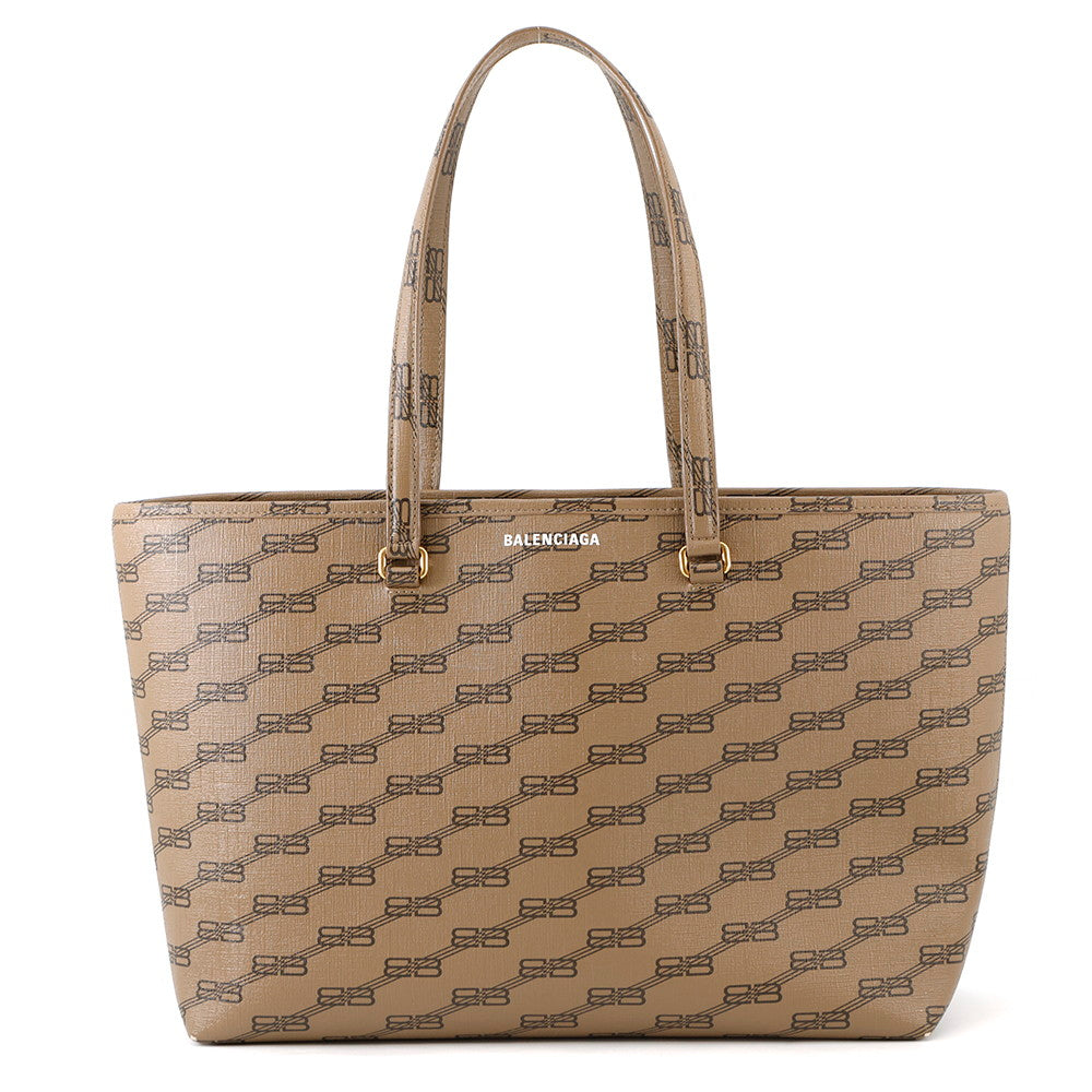 BALENCIAGA BBMonogram Signature Shopper Bag Brown702698 PVC