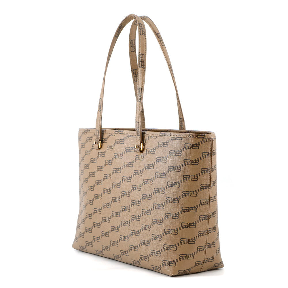 BALENCIAGA BBMonogram Signature Shopper Bag Brown702698 PVC