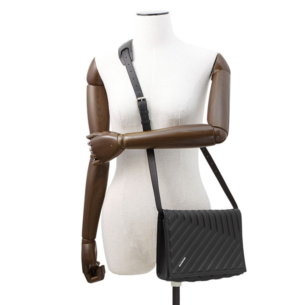 BALENCIAGA Calf Wrap Shoulder Bag Black679465 Leather