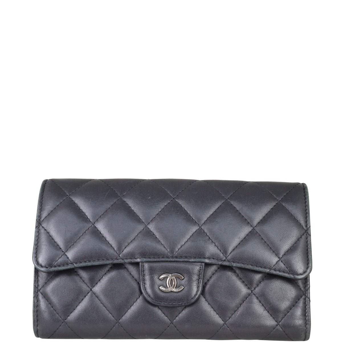 Chanel Classic Flap Long Wallet | Black Lambskin