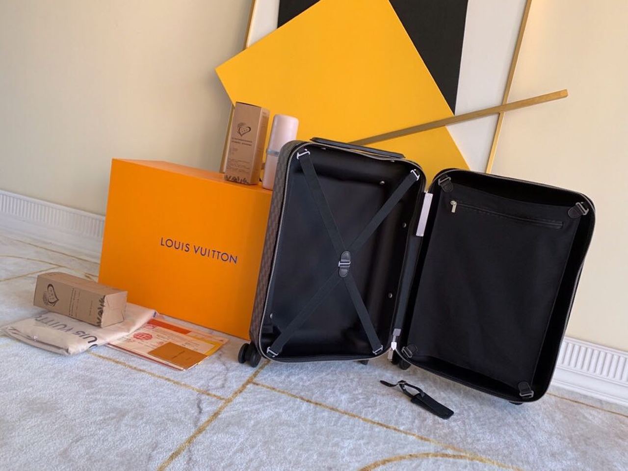 Top Quality Horizon 55 Damier Graphite Canvas For Men, LuGucciage 21.7in/55cm Top Quality N23209