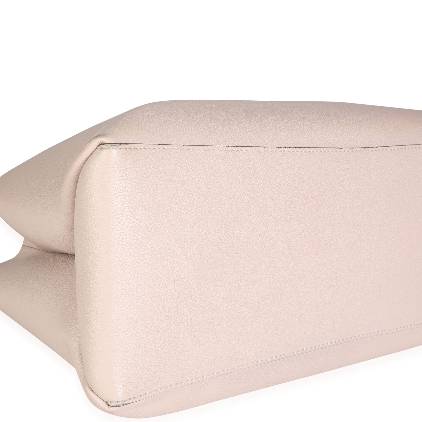 LOUIS VUITTON Greige Grained Calf Leather Lockme Shopper