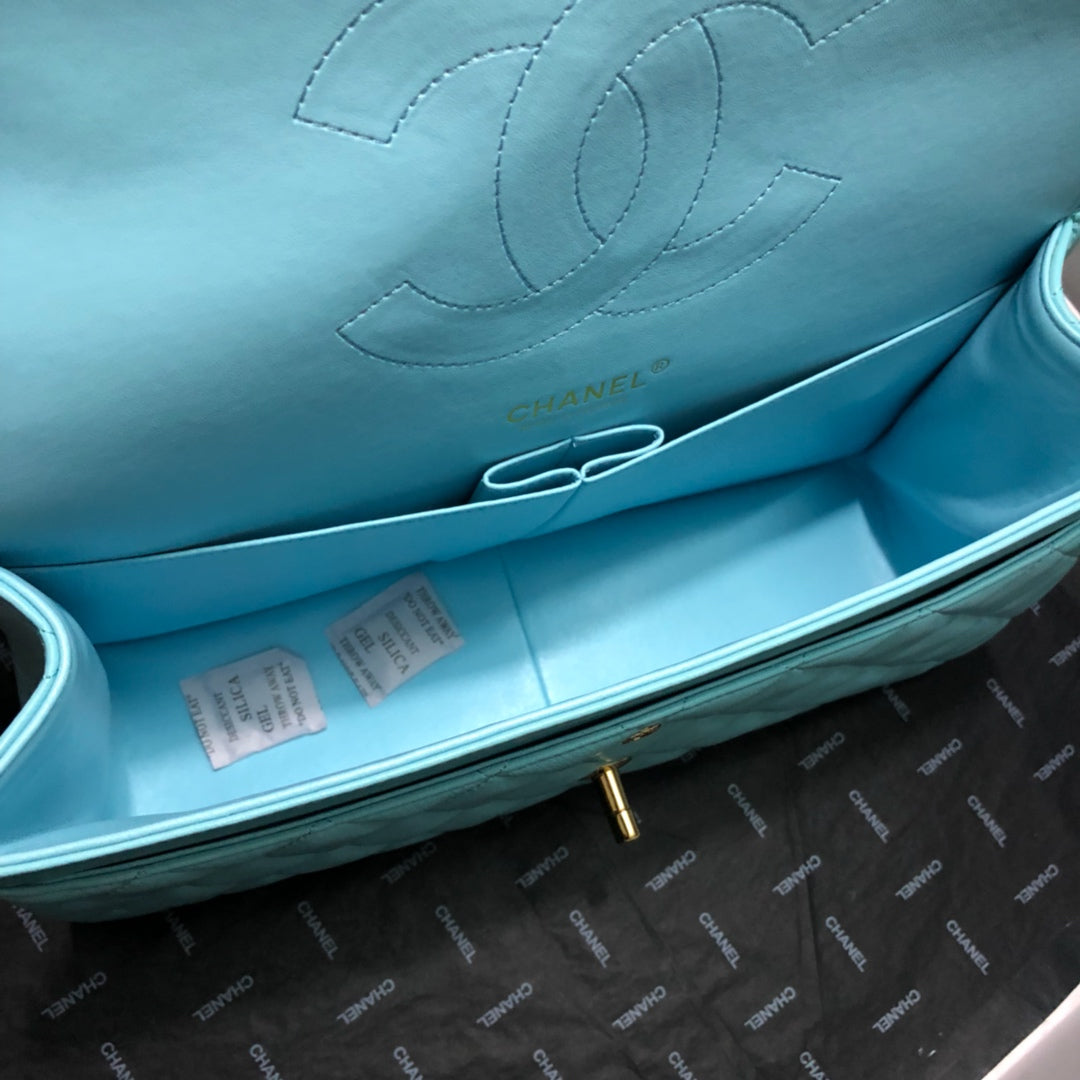 CHLLarge Classic Handbag Gold Hardware Blue For Women Handbags, Shoulder Bags 11.8in/30cm