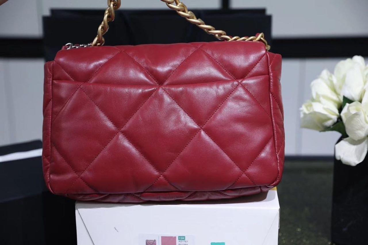 CHL 19 Handbag 26cm Burgundy For Women AS1160