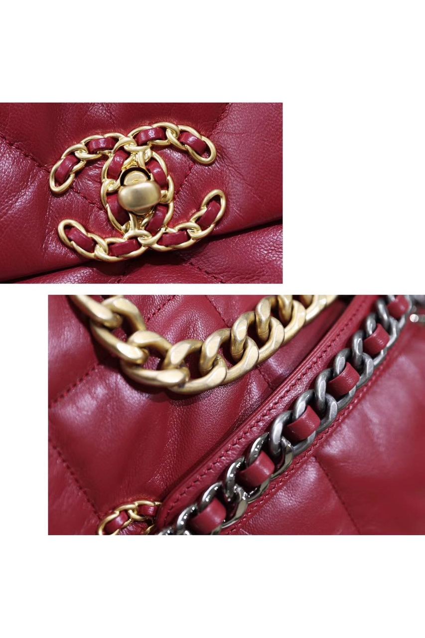 CHL 19 Handbag 26cm Burgundy For Women AS1160