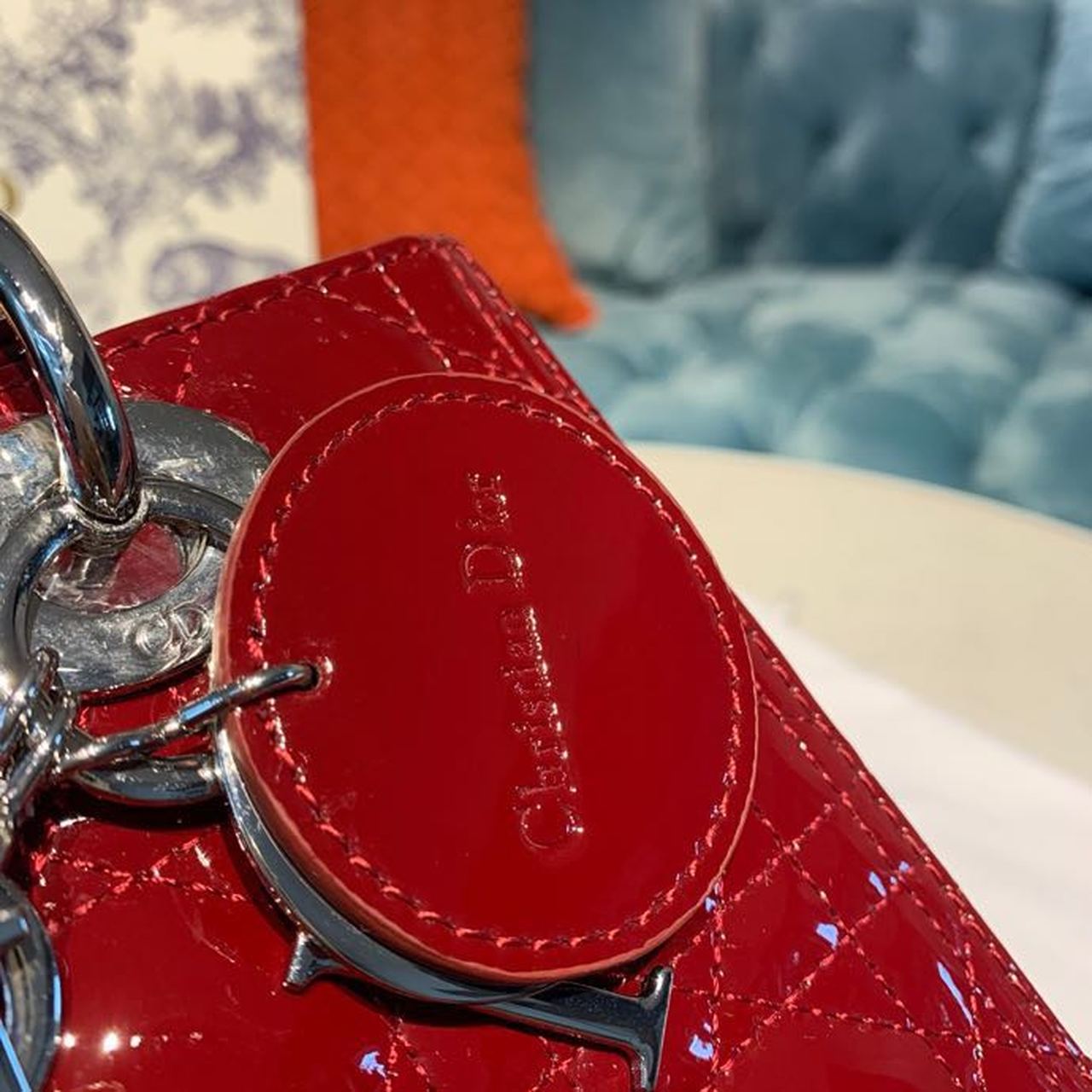 Top Quality MeTop Qualityum Lady Bag With Chain Silver Hardware Burgundy Womens Handbags 24cm/9in CD