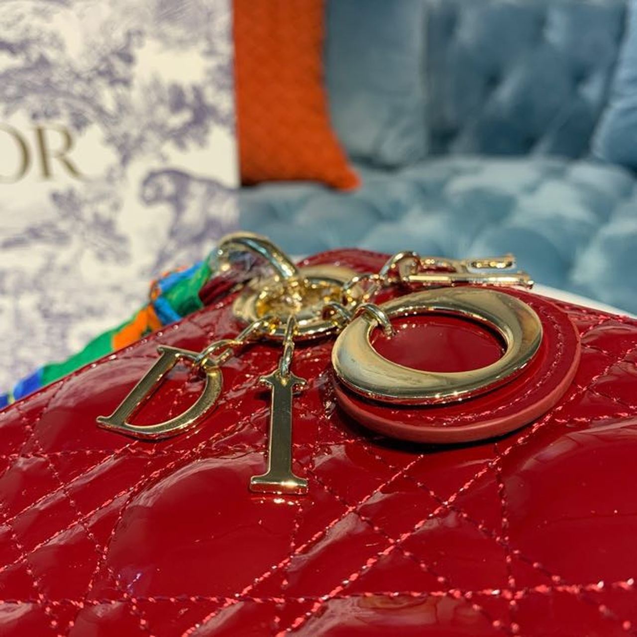 Top Quality Mini Lady Bag with Chain Gold Toned Hardware Spring/Summer Collection, Burgundy, For Women Womens Handbags, 18cm CD M0505OCAL_M42R