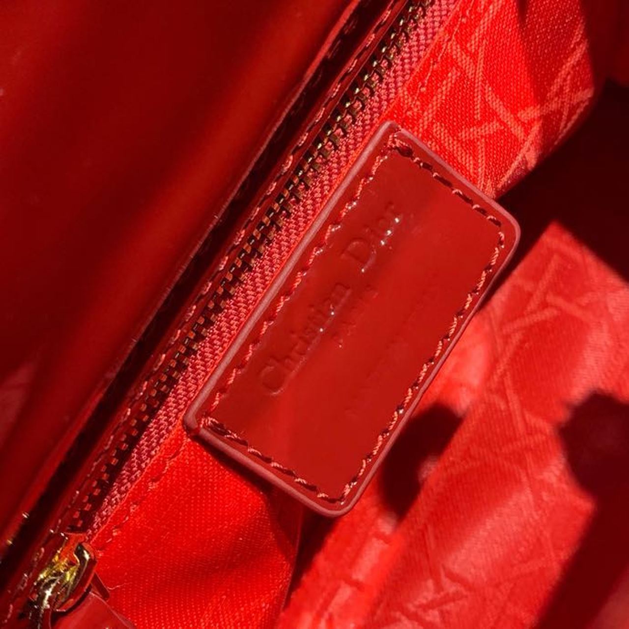 Top Quality Mini Lady Bag with Chain Gold Toned Hardware Spring/Summer Collection, Burgundy, For Women Womens Handbags, 18cm CD