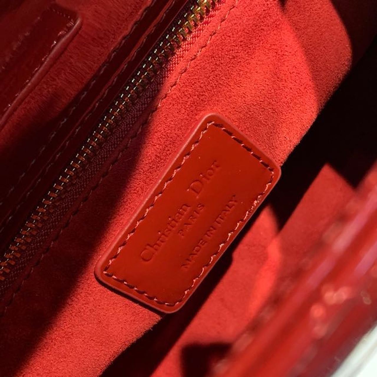 Top Quality Small Lady Bag Gold Toned Hardware Burgundy Patent For Women 8in/20cm CD