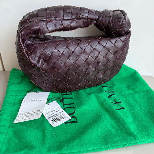 Bottega Veneta Jodie Mini Dark Burgundy Wine Leather