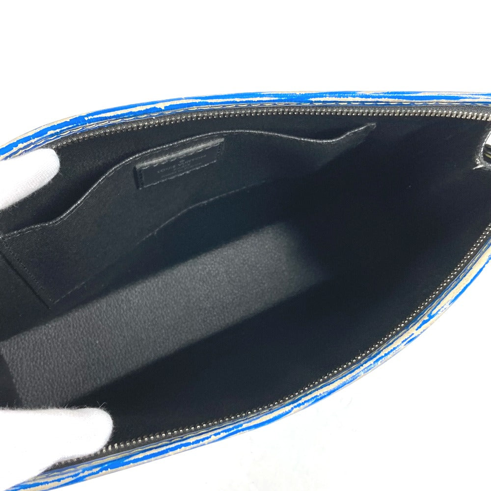 LOUIS VUITTON business bag M54654 Epi Leather blue Epi denim posh toilette