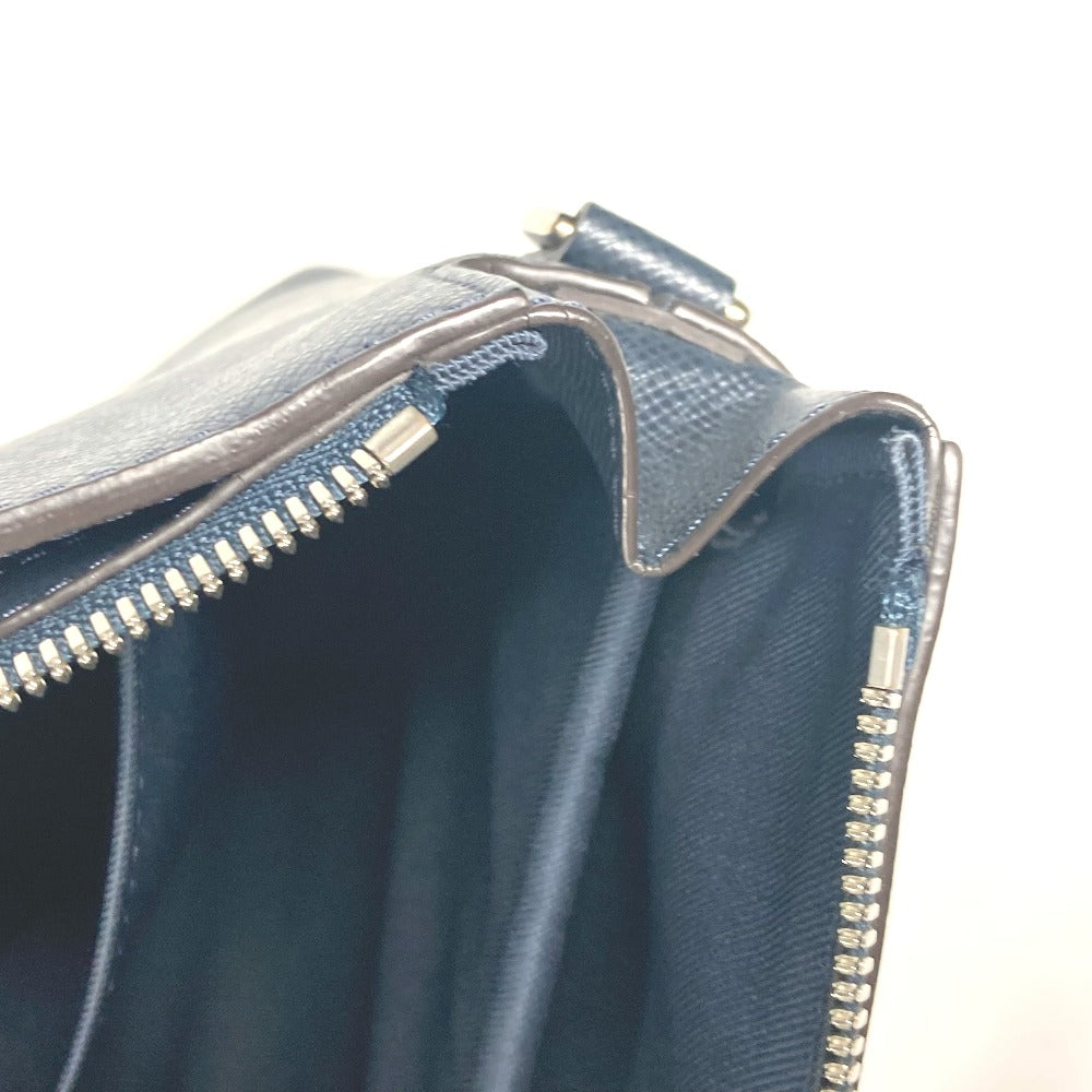 LOUIS VUITTON Business bag M33417? Taiga Leather Navy Taiga Anton