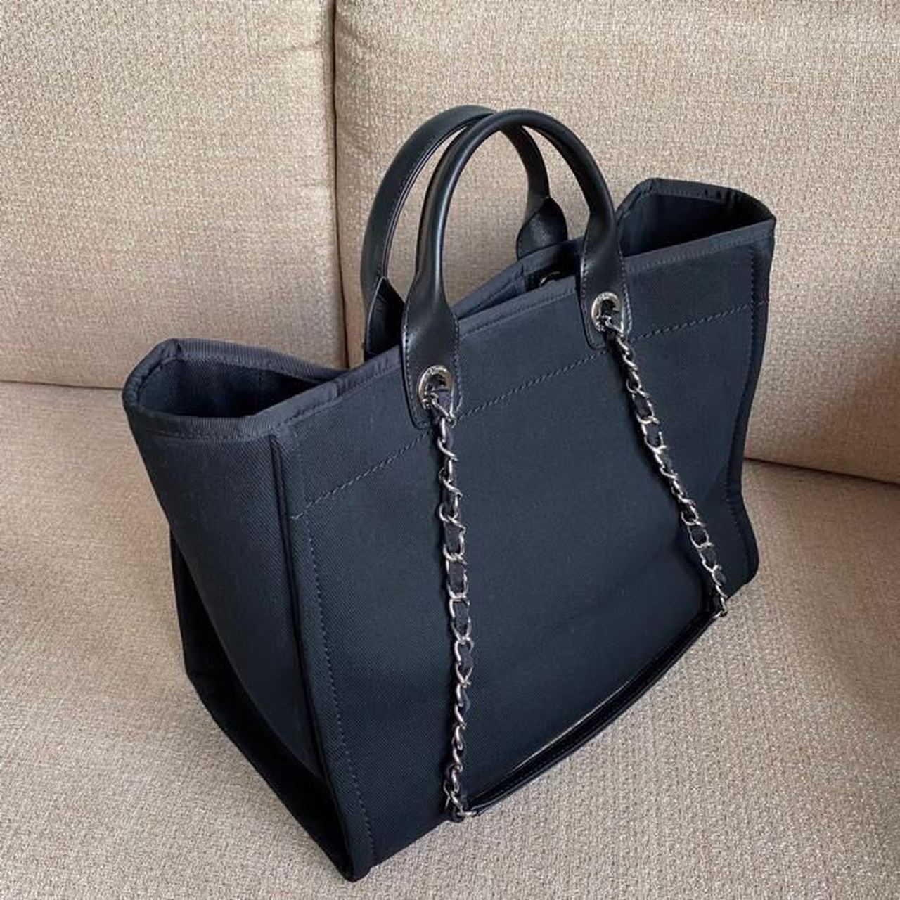 CHL Large Deauville Pearl Tote Bag Black For Women Handbags, Shoulder Bags 15in/38cm A66941