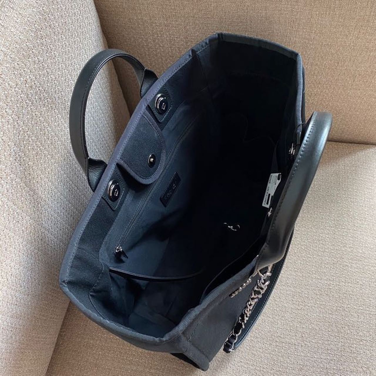 CHL Large Deauville Pearl Tote Bag Black For Women Handbags, Shoulder Bags 15in/38cm A66941