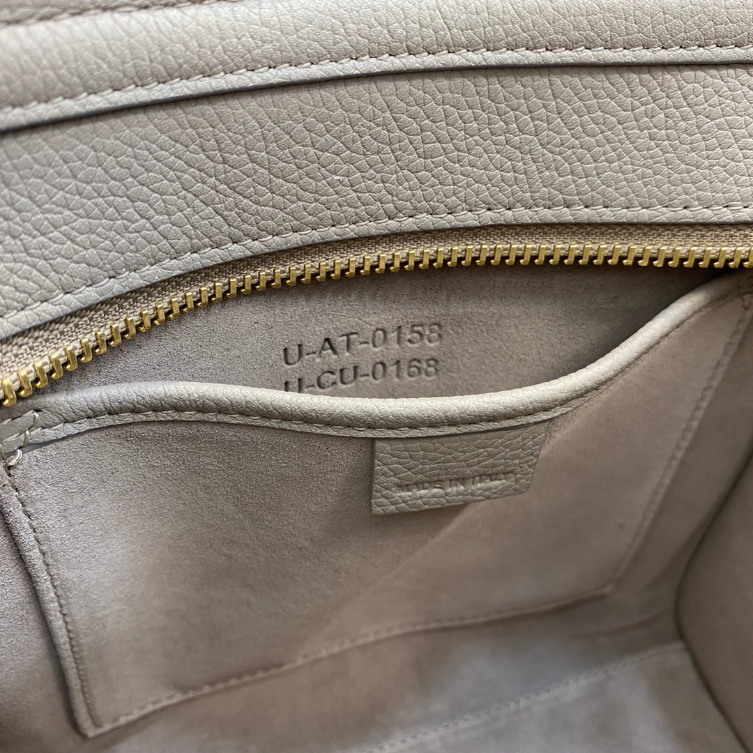 Top Quality Nano LuGucciage Bag In Drummed Light Brown For Women 8in/20cm 189243DRU.03UN