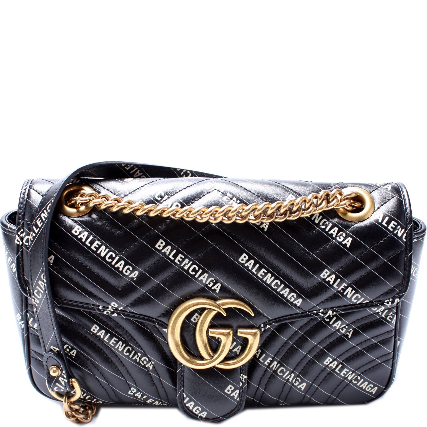 Gucci 443497 X Balenciaga GG Marmont Shoulder Small Bag