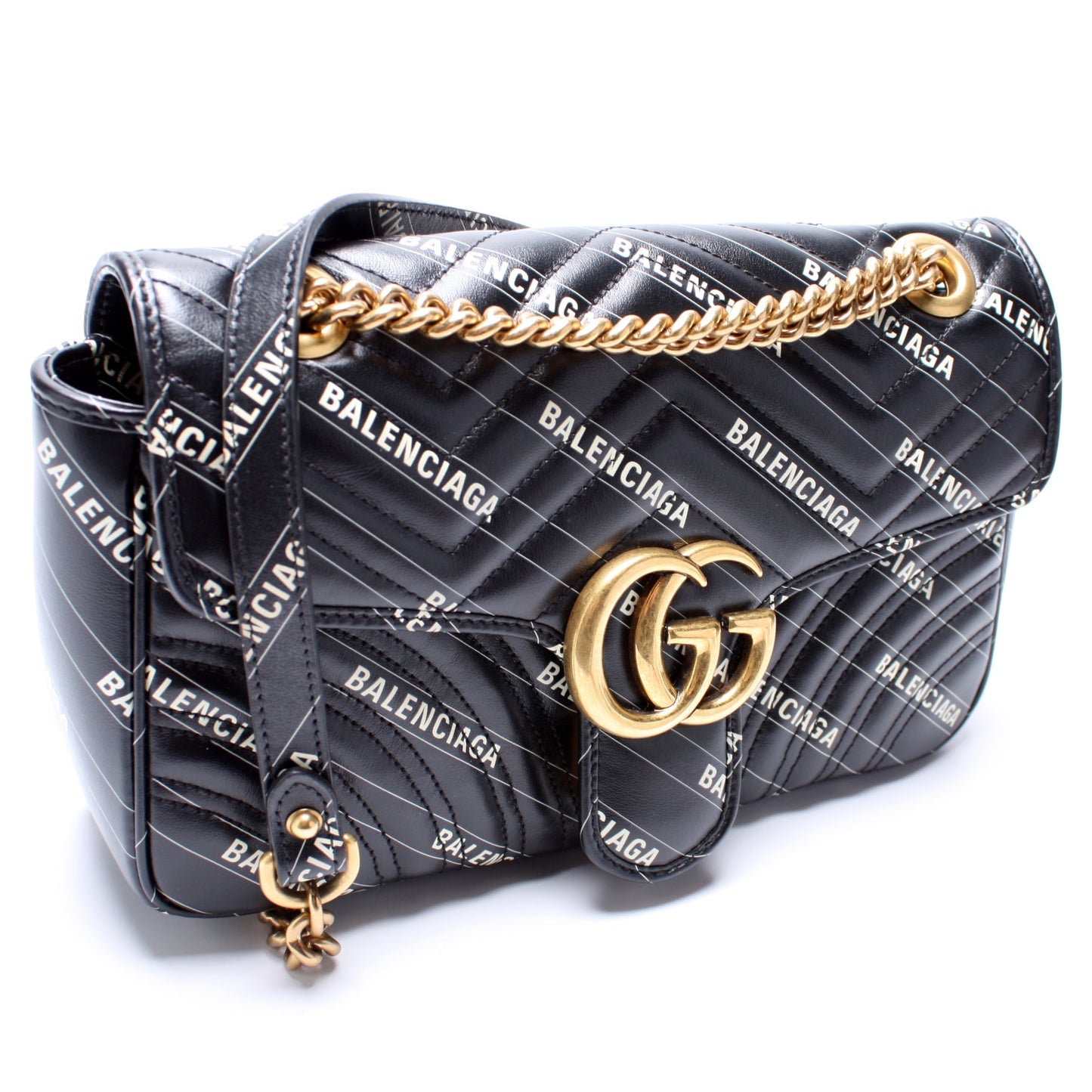 Gucci 443497 X Balenciaga GG Marmont Shoulder Small Bag