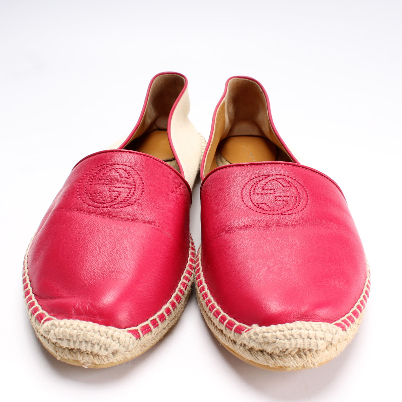 Interlocking Gucci Leather/Canvas Espadrilles Size 42