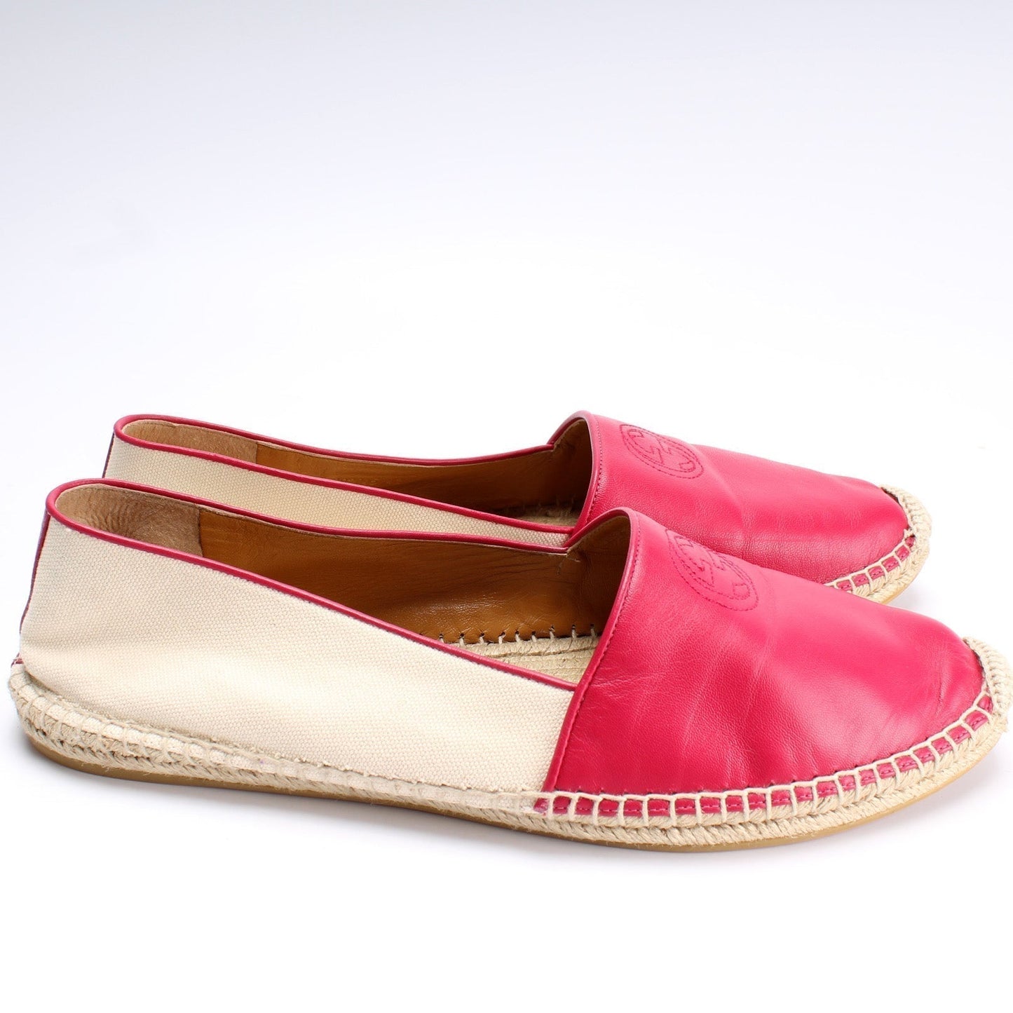 Interlocking Gucci Leather/Canvas Espadrilles Size 42