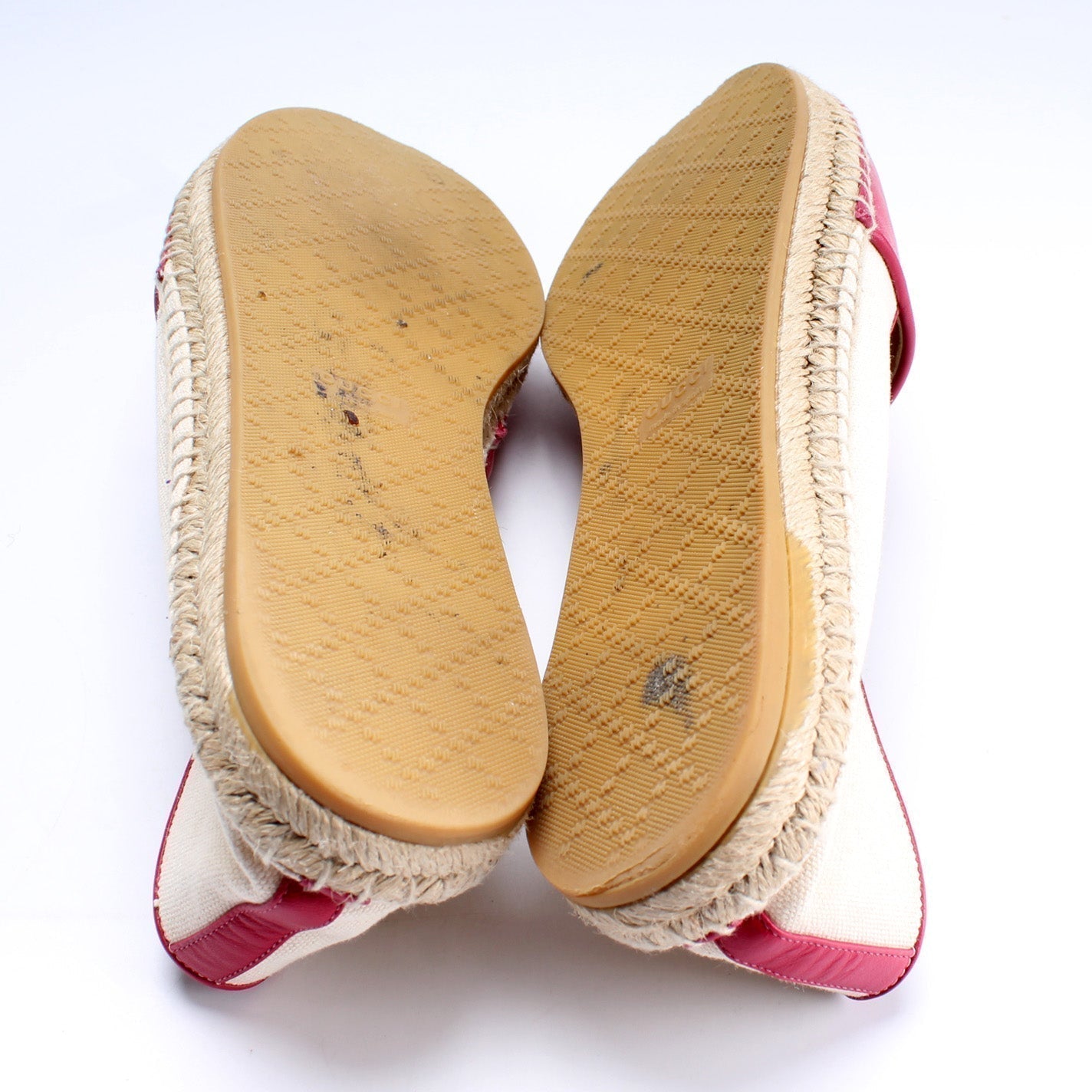 Interlocking Gucci Leather/Canvas Espadrilles Size 42