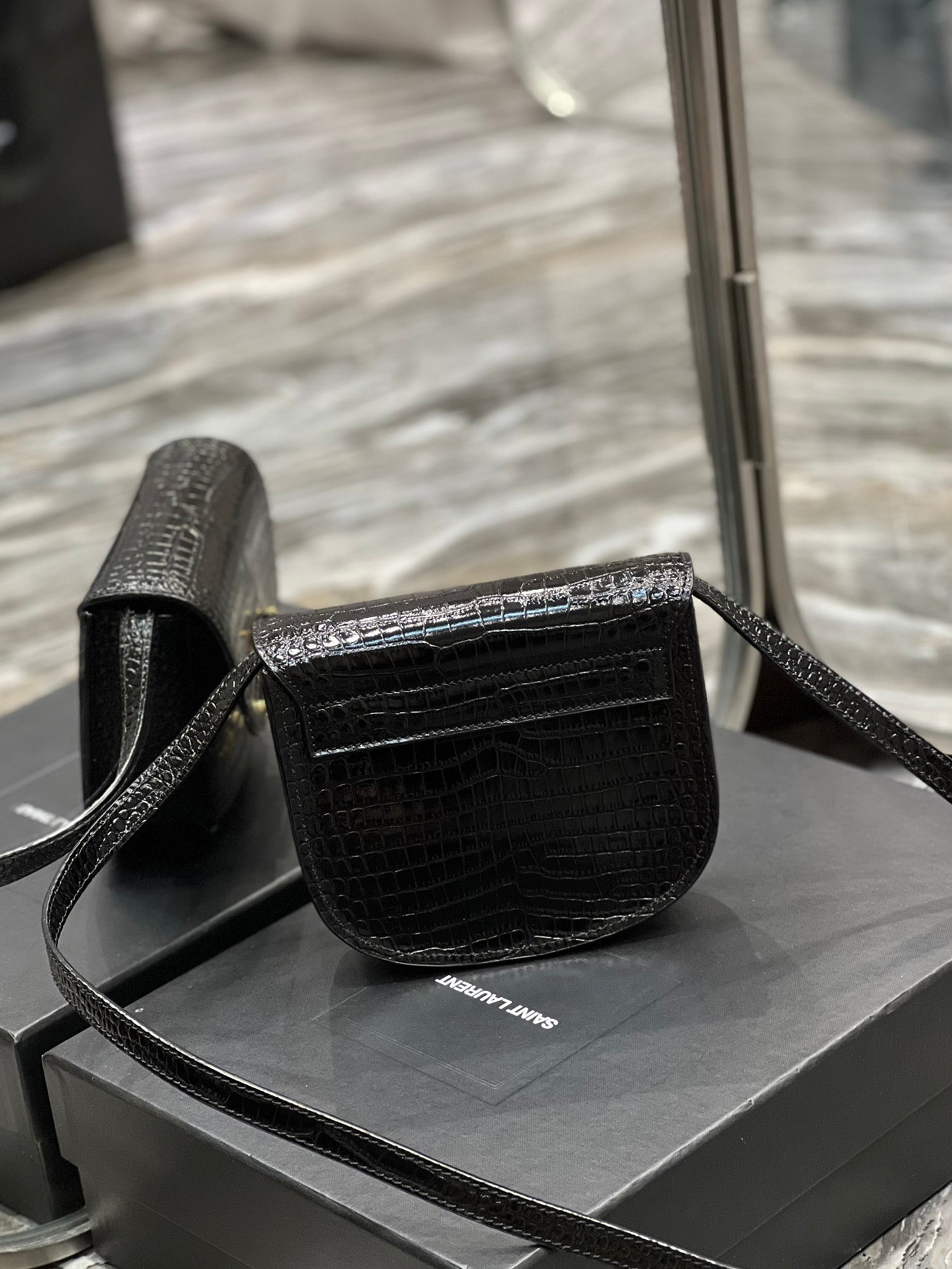 Top Quality Kaia Small Satchel Black For Women, Women’s Bags 7in/18cm YSL? 619740DND0W1000