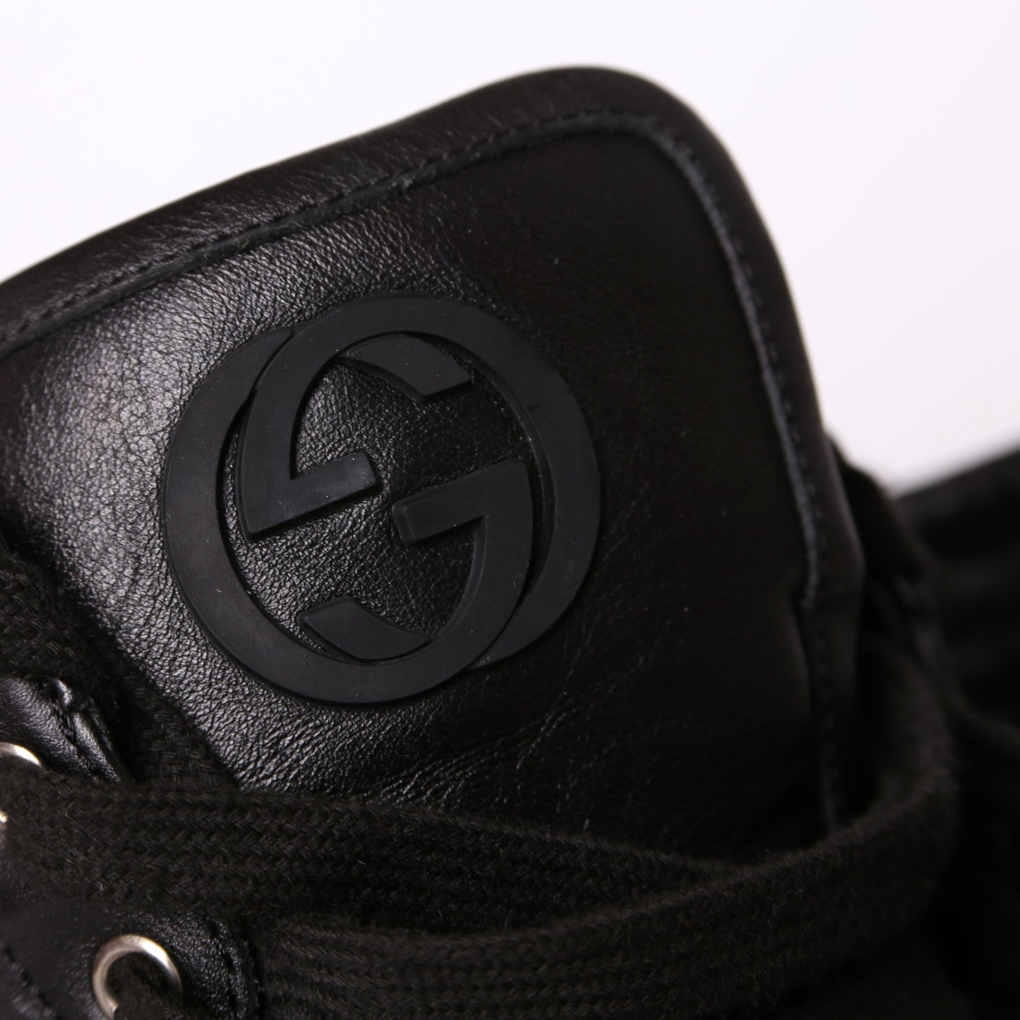 Guccissima Web Leather High Top Sneakers Men's Size