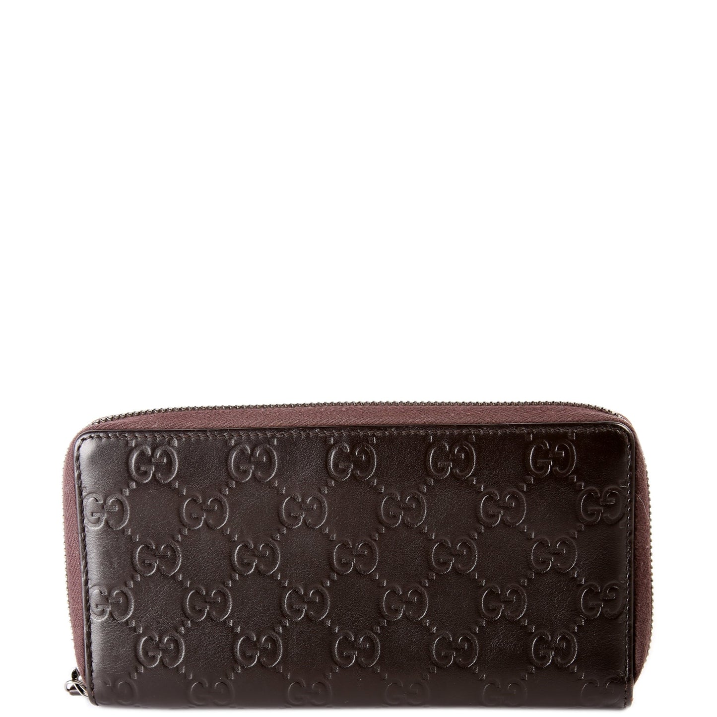 Gucci  Guccissima Zip Wallet Brown