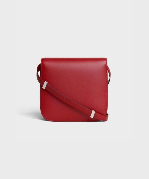 Celine Medium Classic Bag In Box Calfskin Red/SiLouis Vuittoner Hardware