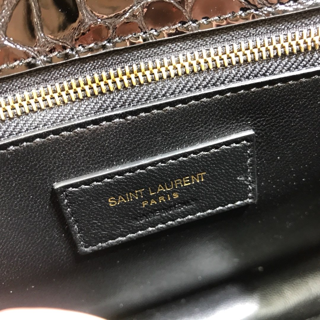 Top Quality Cassandra Small Crossbody Bag With Stone Print Black For Women 7.4in/19cm YSL