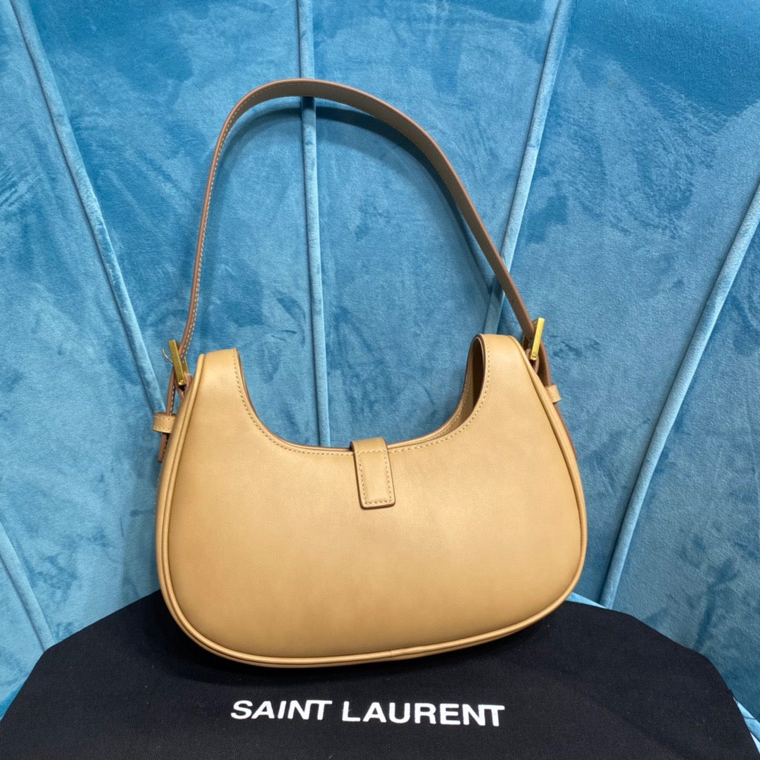 Top Quality Le Fermoir Hobo Bag Brown For Women 9.5in/24cm YSL 