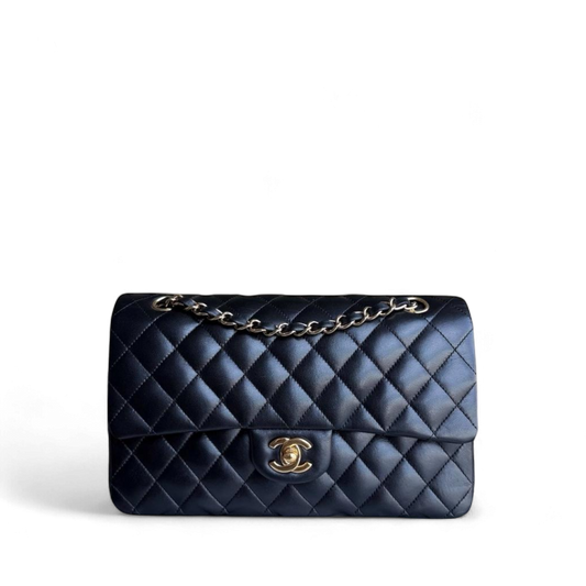 Chanel Classic Flap Medium - 25CM Quilted Lambskin Black Gold Hardware