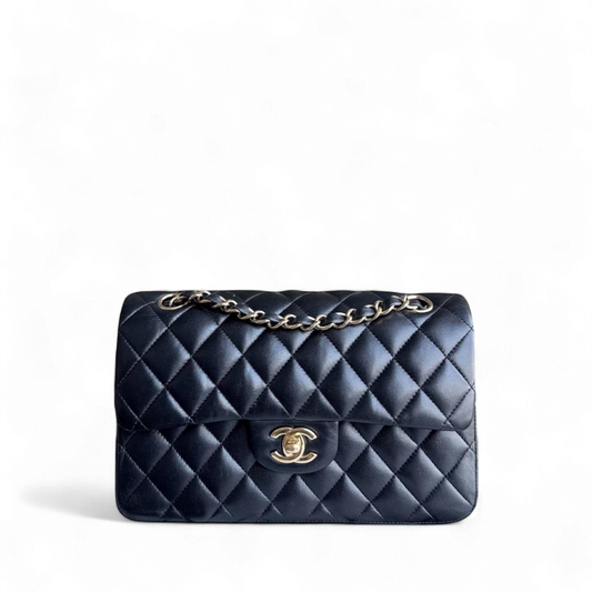 Chanel Classic Flap Small - 23CM Quilted Lambskin Black Gold Hardware Series 26
