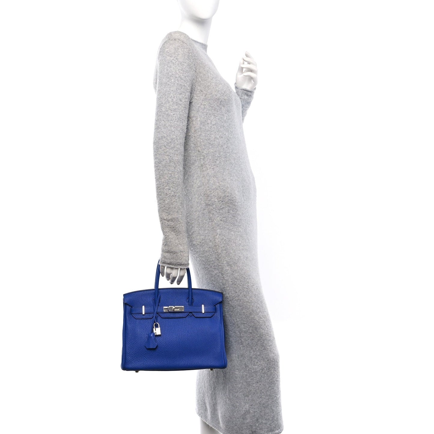 Hermes Togo BIRKIN 30 Bleu Electrique