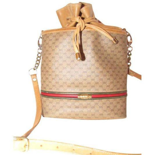 ! Gucci   Camel Leather With Red And Green Bold Gold Gg Horse Bit Center