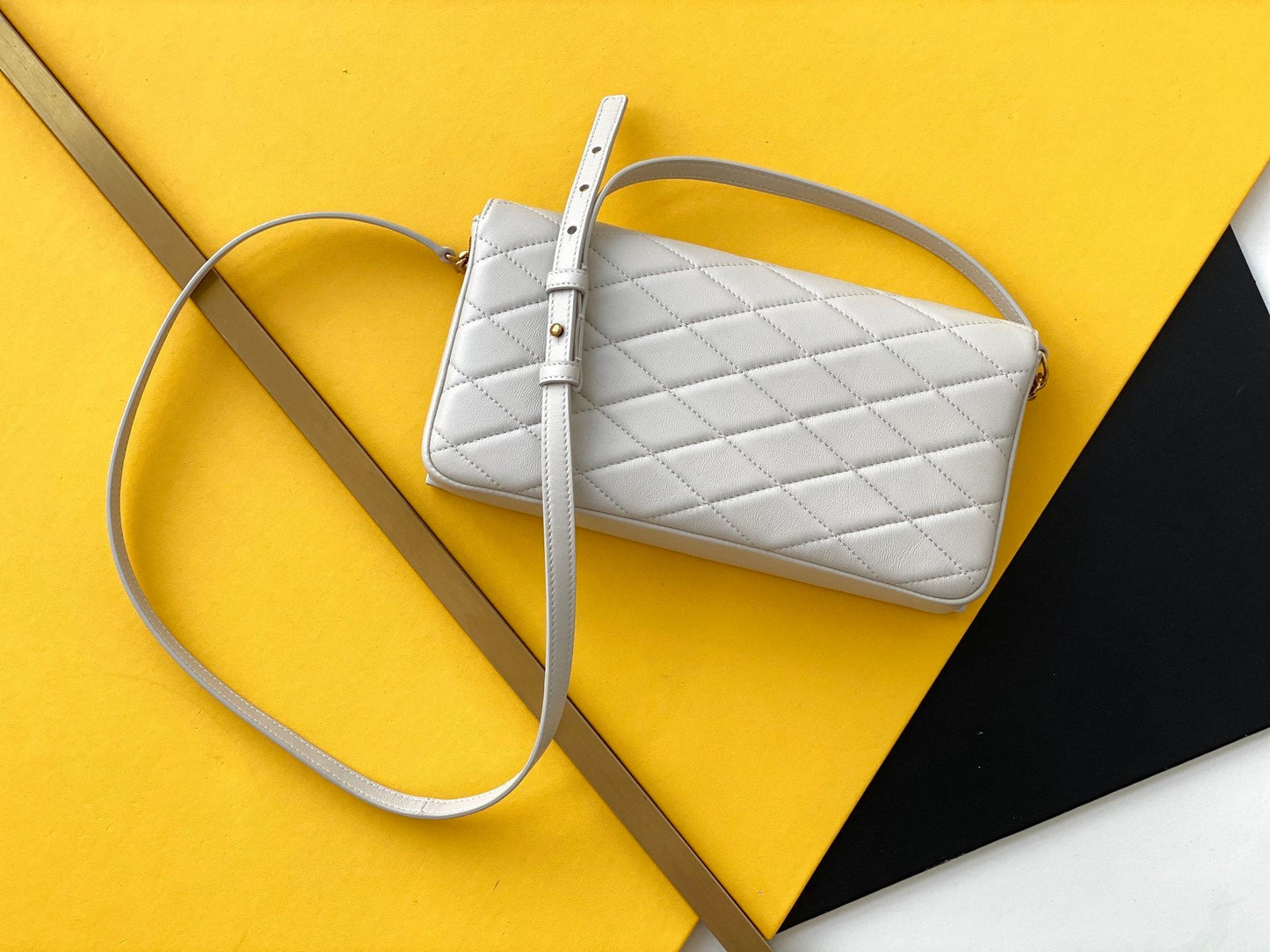 Top Quality Kate 99 Chain Bag White With Gold Hardware For Women 10.2in/26cm YSL