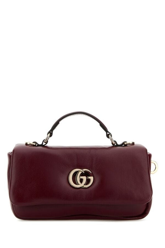 Gucci Woman Burgundy Leather Handbag