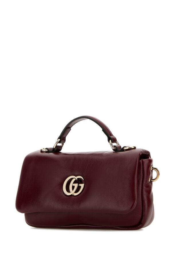 Gucci Woman Burgundy Leather Handbag