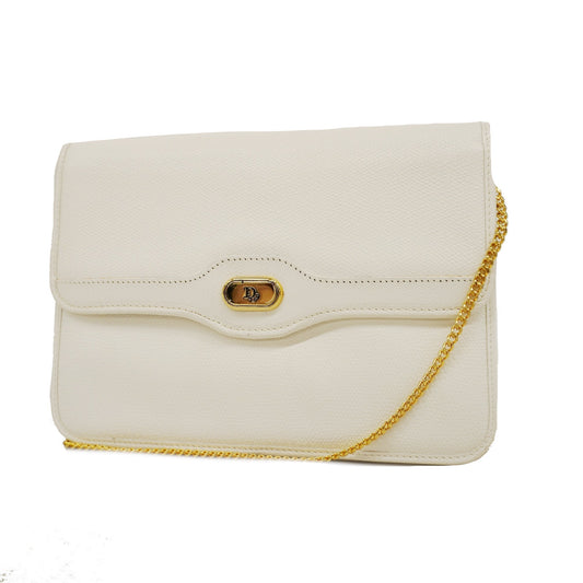 CHRISTIAN DIOR  Honeycomb Women's Leather Shoulder Bag White